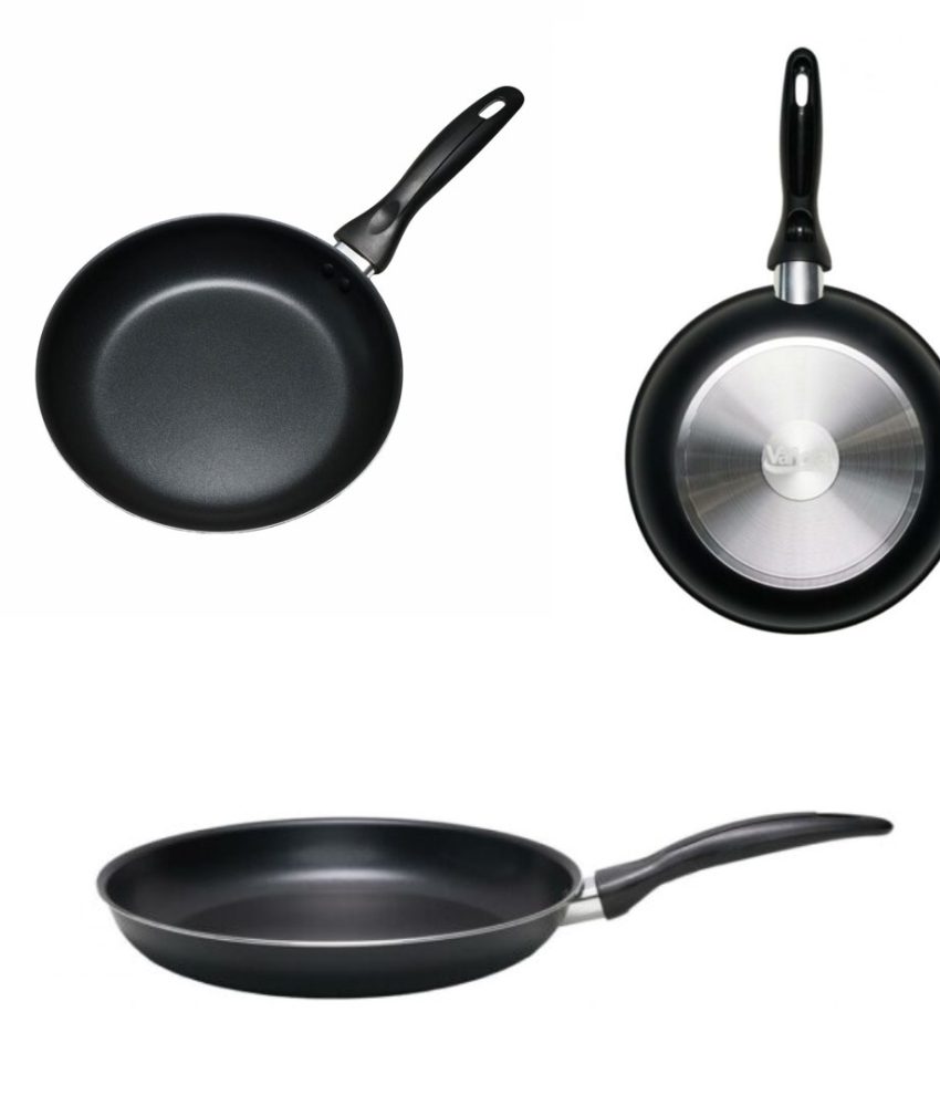 Set 3 tigai aluminiu teflonat, Vanora Brava, 20cm, 24cm, 28cm