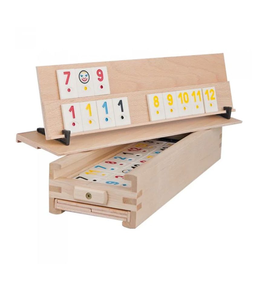 Joc de societate, remi, tablite din lemn