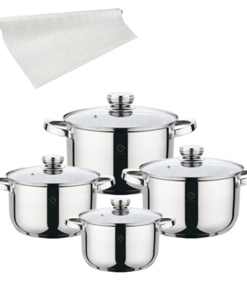 Set oale inox cu capace sticlă 8 piese GR1066 Grunberg + cadou Musama masa 132x178cm