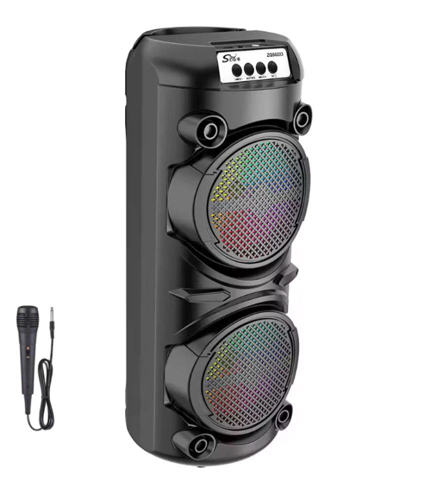 Boxă portabilă ZQS6223, 50 cm înălțime, Bluetooth, Karaoke led player, Microfon, 1800mAh, 300W PMPO