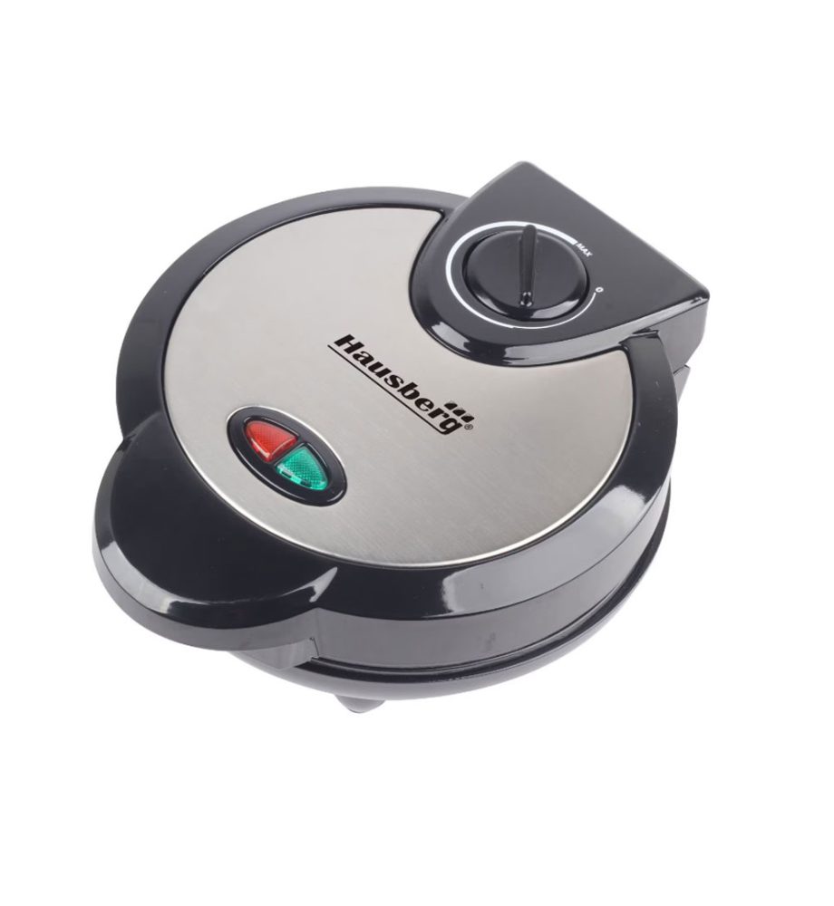 Aparat waffe Hausberg HB-3562, 1300 W, 4 compartimente, termostat, carcasa din Inox