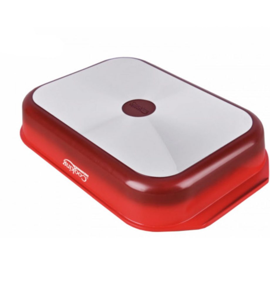 Tava inalta cuptor Heinner 39.5x26cm, Red Line, interior dublu ceramic, aspect marmorat