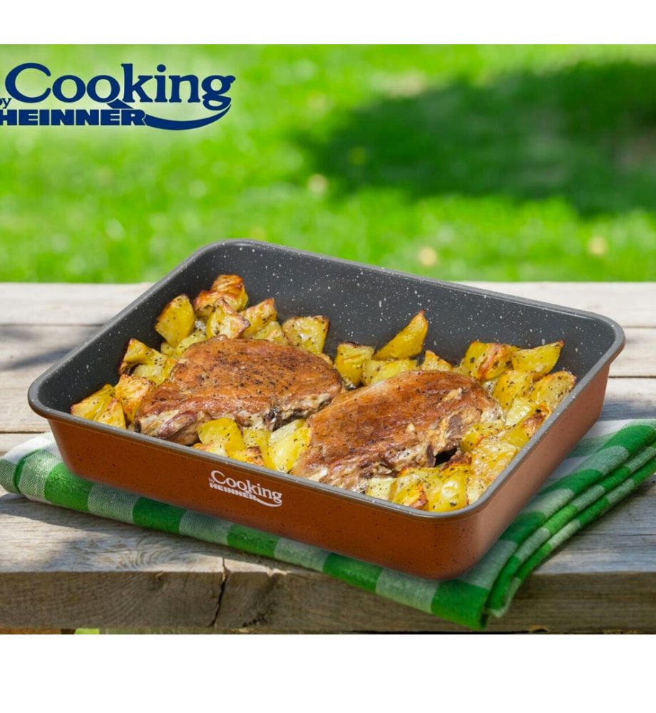 Tava pentru cuptor cu acoperire din ceramica Cooking by Heinner, 35x26x7 cm