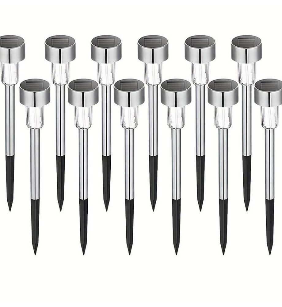Set 12 lampi solare Led, IP 44, rezistente la apa