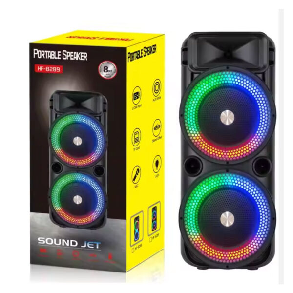Boxa portabila HF-8289, 65cm, Bluetooth, Microfon, Radio, Stereo speaker, 2 difuzoare, 800W PMPO