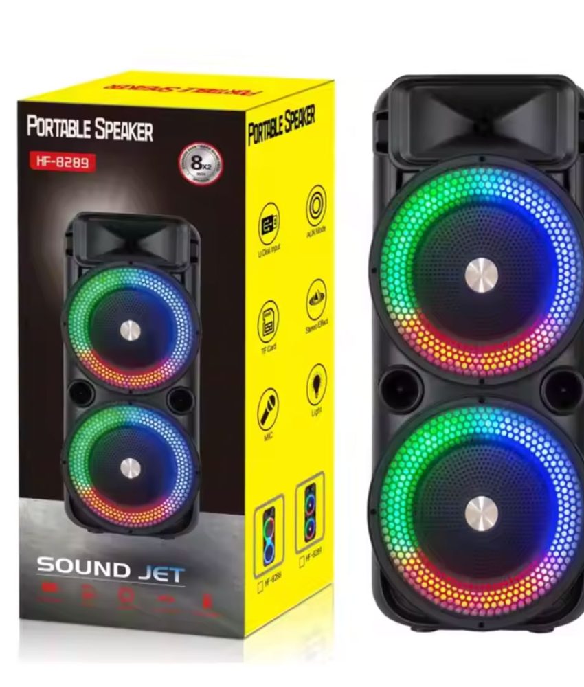 Boxa portabila HF-8289, 65cm, Bluetooth, Microfon, Radio, Stereo speaker, 2 difuzoare, 800W PMPO