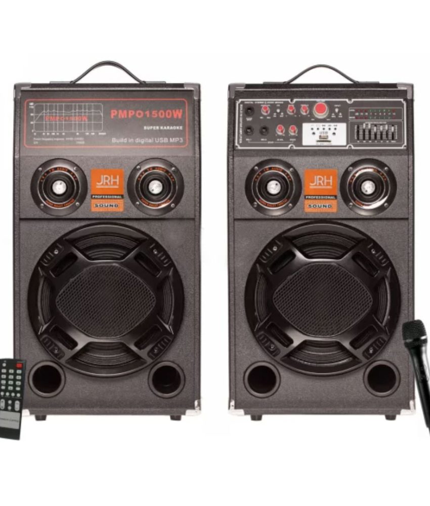 Sistem audio 2 boxe, JRH 284, 1500W PMPO, 600W RMS, Bluetooth, EQ7 + Microfon Wireless
