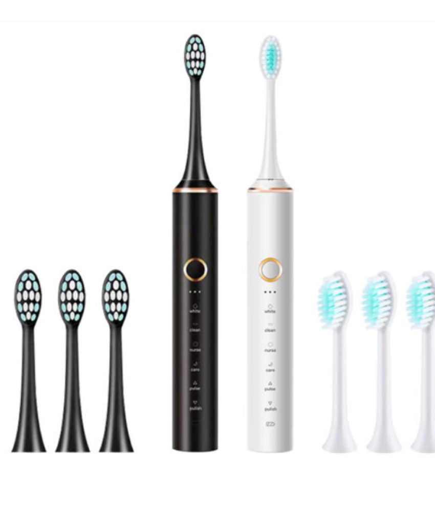 1+1 Cadou! Periuta Dinti Electrica Sonica, 40,000 Pulsatii/min, 5 Programe, Auto Timer 2 min, 700mAh, USB-C, IP67, 3 Capete