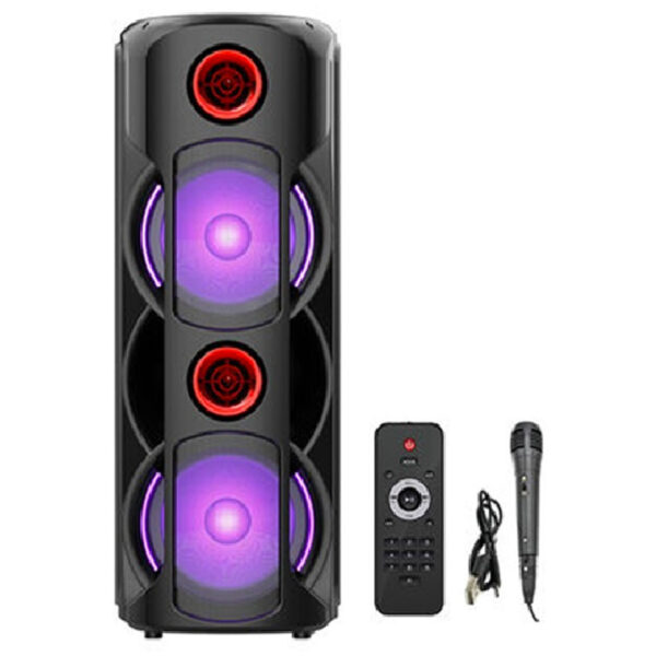 Boxa portabila Super Bass USB BT AUX FM microfon, telecomanda ZQS 8225, 77.5 x 30cm, 200W PMPO