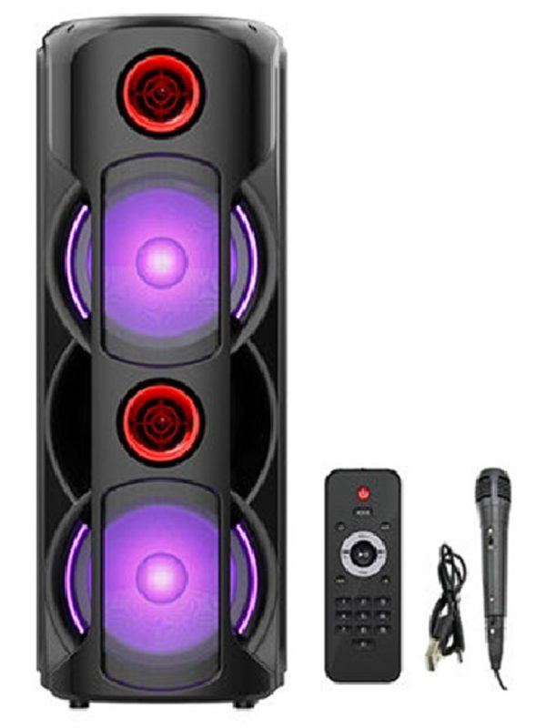 Boxa portabila Super Bass USB BT AUX FM microfon, telecomanda ZQS 8225, 77.5 x 30cm, 200W PMPO