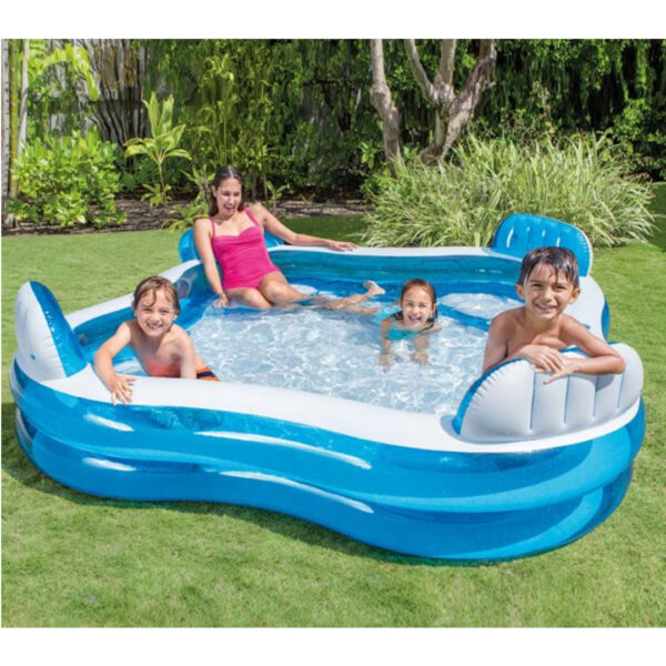 Piscina pentru Familie Bleu 2.29x2.29x0.66m, 4 locuri - Lounge Intex