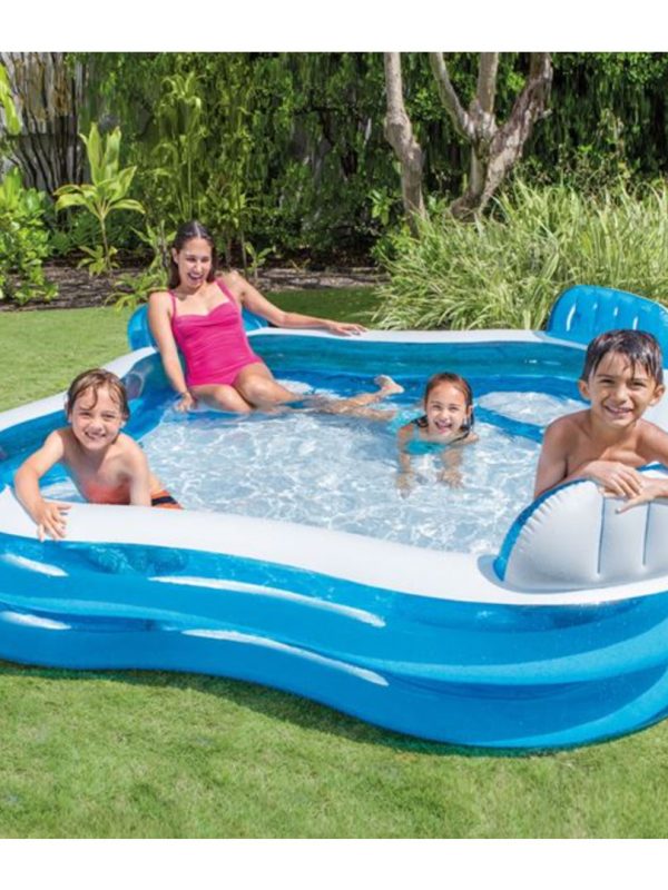 Piscina pentru Familie Bleu 2.29x2.29x0.66m, 4 locuri - Lounge Intex