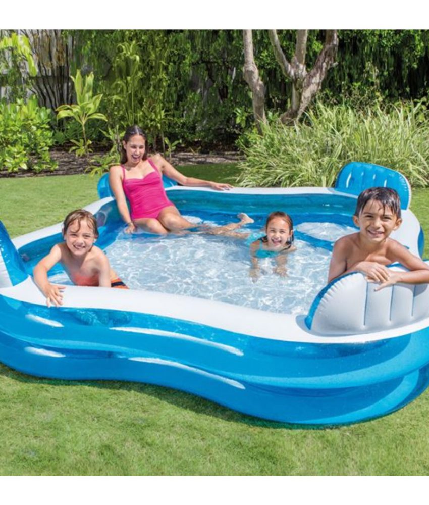 Piscina pentru Familie Bleu 2.29x2.29x0.66m, 4 locuri - Lounge Intex
