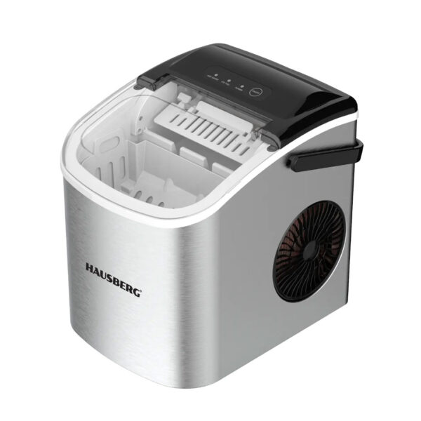 Masina de facut cuburi de gheata Hausberg HB-6019 capacitate 1.2 l, productie 12-15 kg / 24 ore, capacitate stocare 0.6 kg, 9 cuburi/6-9 min