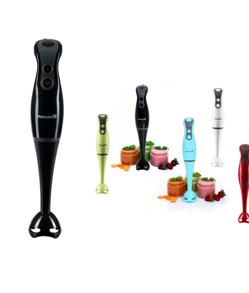 Blender de mana Hausberg HB-7671, 300 W, Lama din inox, 2 viteze + Organizator 4 condimente Crystal Seasoning cu lingurite