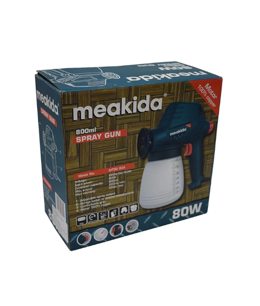 Pistol de vopsit electric, profesional, Meakida, 800 ml, 1 acumulator