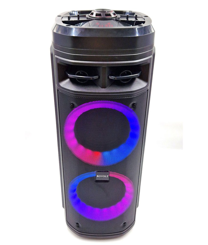 Boxa portabila, bluetooth, rovolt FG 206-06, H66 cm, Radio, Leduri, Microfon fara fir, telecomanda, Super bass