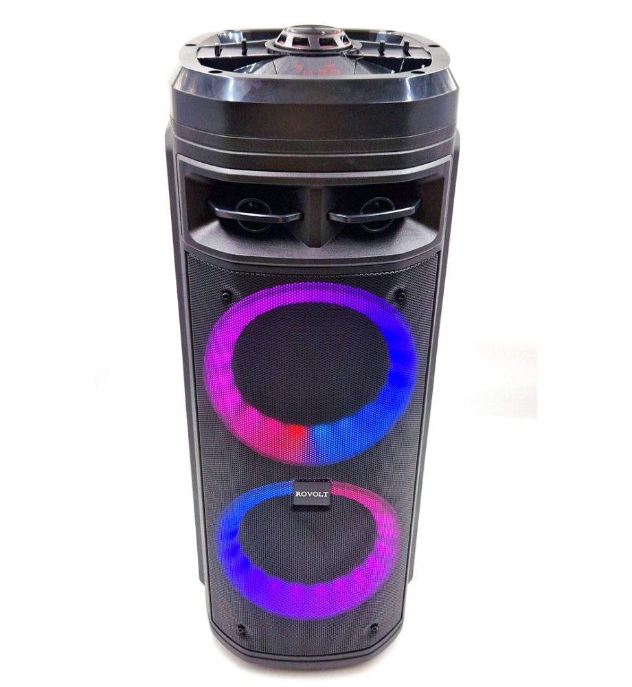 Boxa portabila, bluetooth, rovolt FG 206-06, H66 cm, Radio, Leduri, Microfon fara fir, telecomanda, Super bass