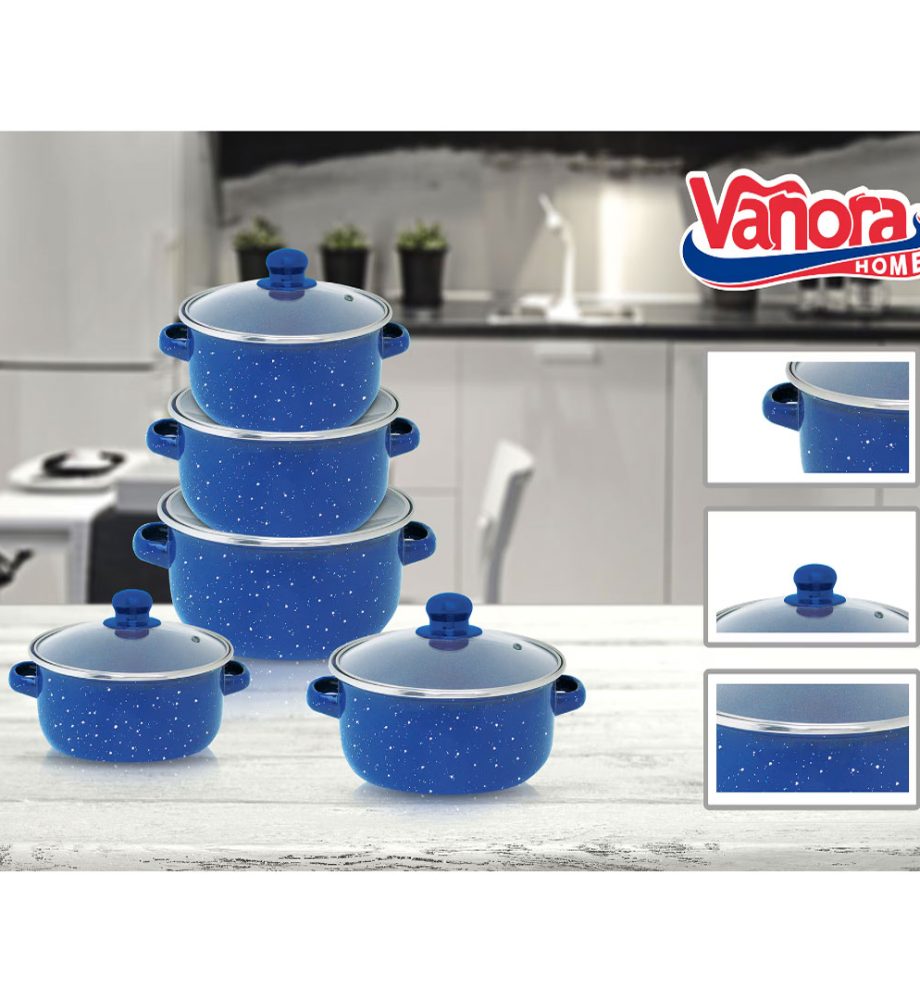 Set pentru gatit Vanora Home Zora, emailat, 10 piese