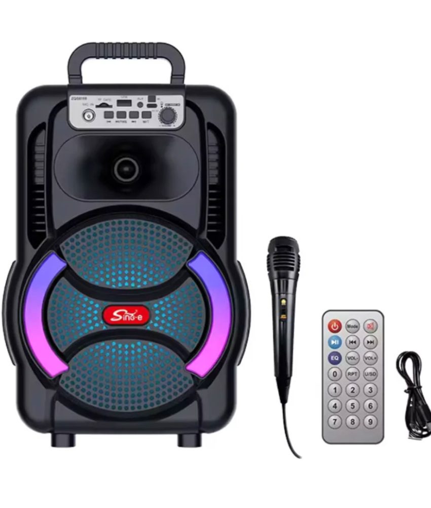Boxa portabila cu microfon ZQS8166, 200W PMPO, BT/FM/USB, 3000mAh, Microfon, telecomanda