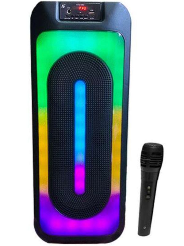 Boxa portabila, Bluetooth KBroad KTS-1853, 80dB, 200W muzicali, 100Hz-20KHz, Microfon Karaoke