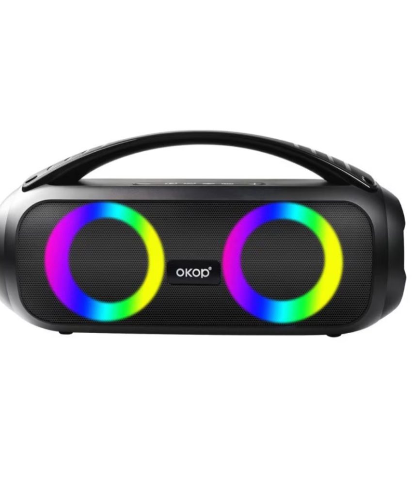 Boxa portabila Bluetooth, OKOP KP-522, 30W RMS, rezistenta la apa, neagra, 3600 mAh