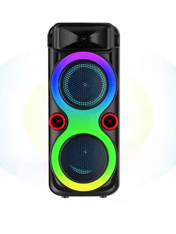 Boxă portabilă 800W PMPO, ZQS8275, 70cm, USB wireless, Bluetooth, bass pentru DJ, karaoke, tip Partybox 310, lumină LED, Microfon, telecomanda 