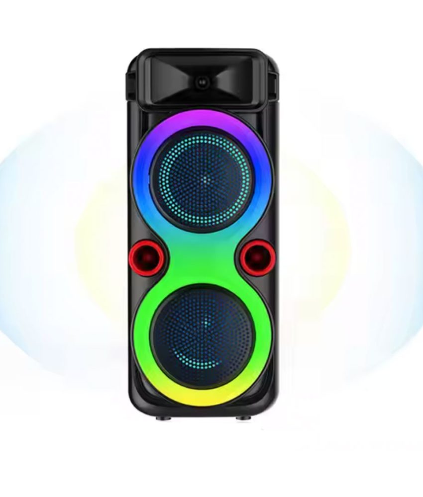Boxă portabilă 800W PMPO, ZQS8275, 70cm, USB wireless, Bluetooth, bass pentru DJ, karaoke, tip Partybox 310, lumină LED, Microfon, telecomanda 