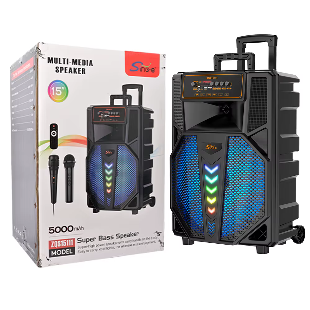 Boxă Portabilă Bluetooth cu Lumini, Microfon și Telecomandă – Model ZQS6212 – 60 cm, Sunet Puternic și Clar, Ideală pentru Petreceri