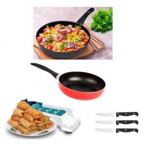 Tigai teflonate Delis, Set 2 bucati + Aparat de facut sarmale + CADOU set 3 cutite inox!