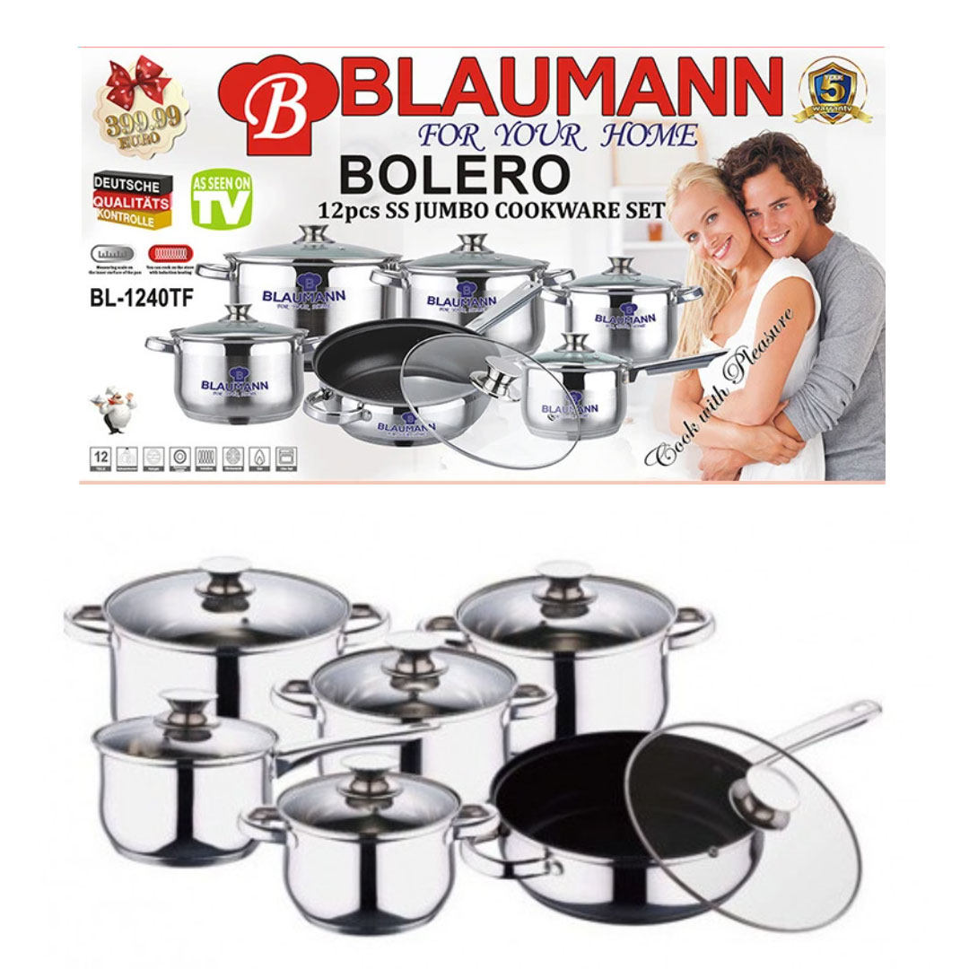 Set Oale din Inox 12 piese BL1246TF Blaumann For Your Home, Jumbo Cookwear Set - imagine 2