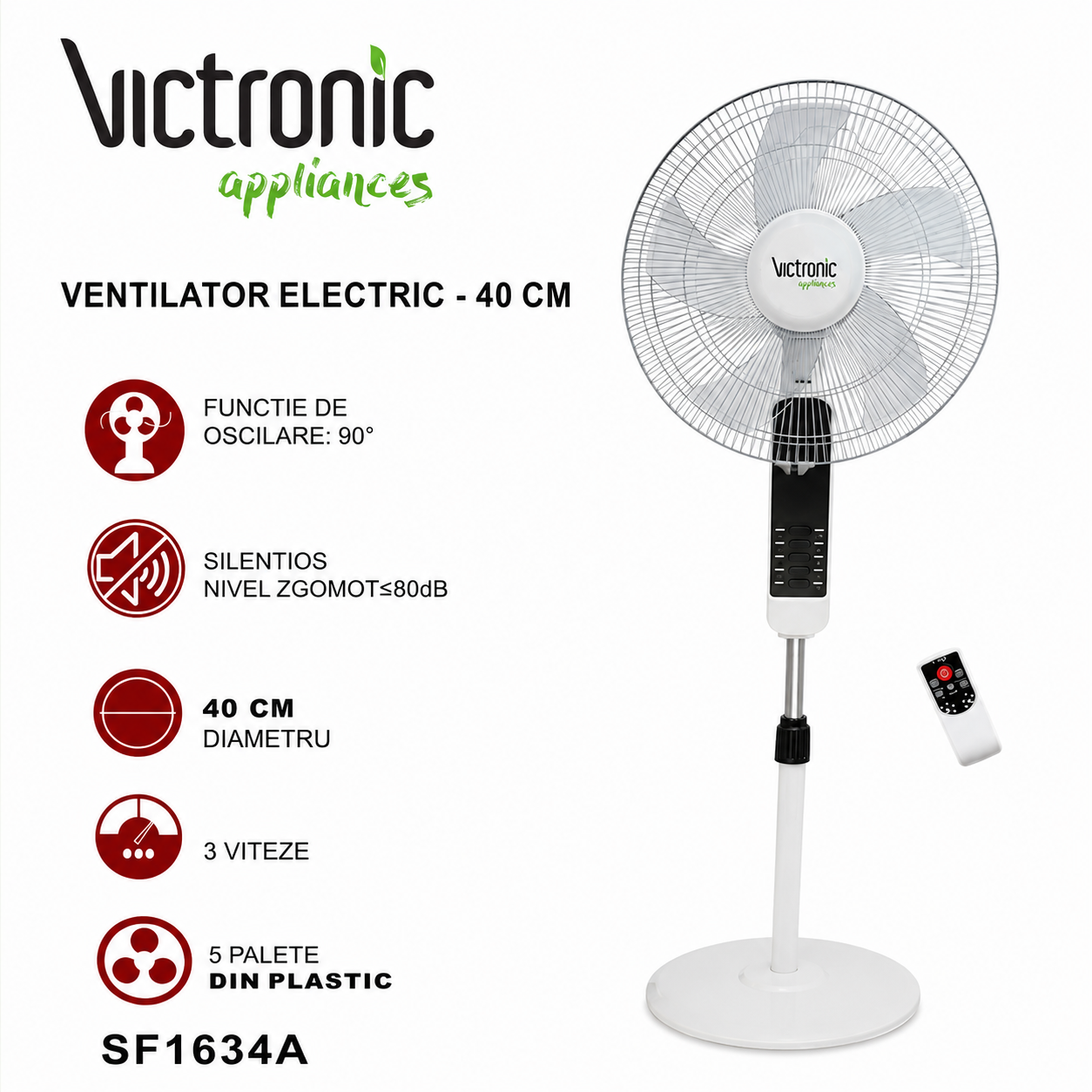 Vntilator cu picior si telecomanda